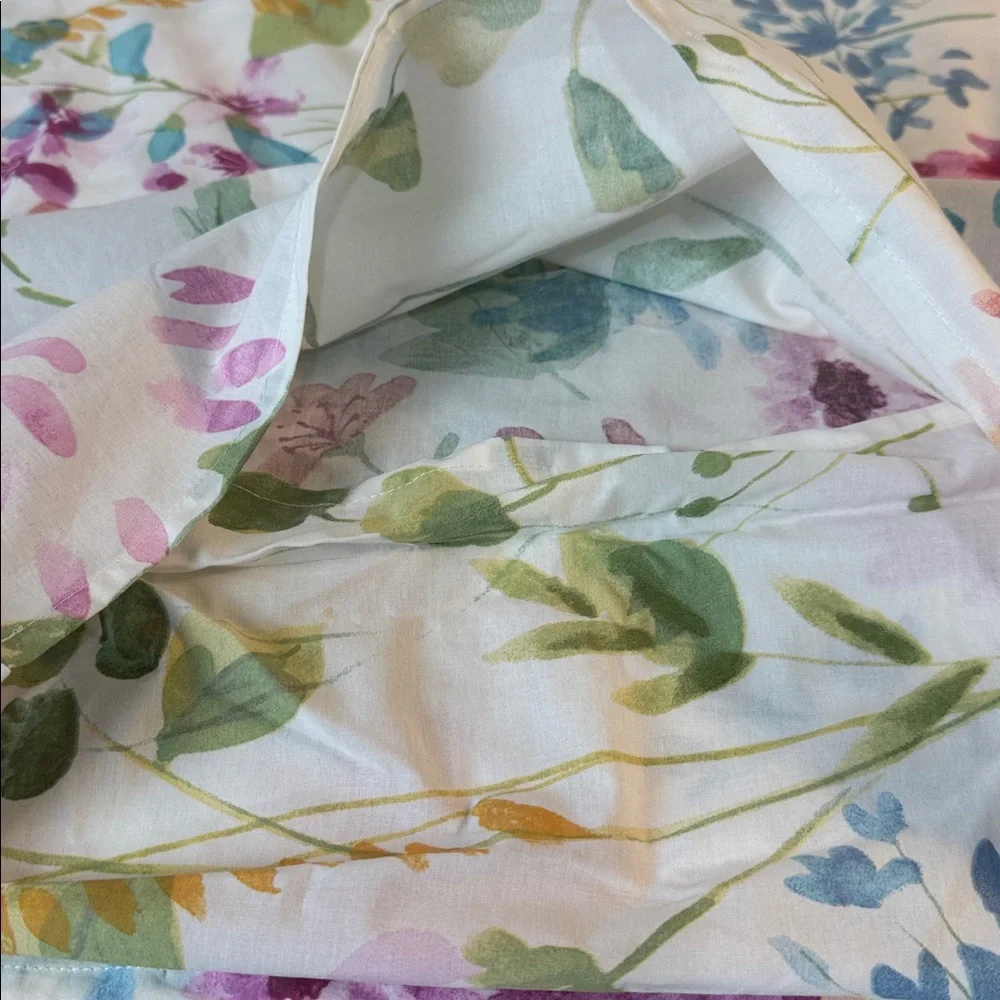 IKEA Grasvial Euro Style Pillow Shams 30x20 Watercolor Floral Set of 2